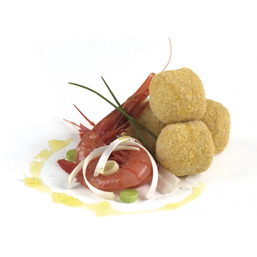 Croquetes de gambes amb porro